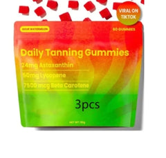 Sun Tanning Soft Gummies (60 Tablets) – Tan Accelerator Supplement with Beta-Carotene