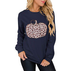 Leopard Pumpkin Print Halloween Shirt - Spooky Season Style