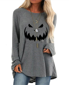 Women's Halloween Long Sleeve T-Shirt - Spooky Season Style