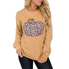 Leopard Pumpkin Print Halloween Shirt - Spooky Season Style