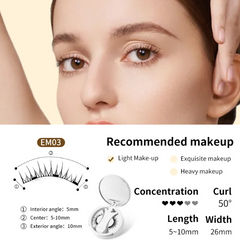 Magnetic Eyelashes Set – Reusable False Lashes with Magnetic Eyeliner, No Glue Needed