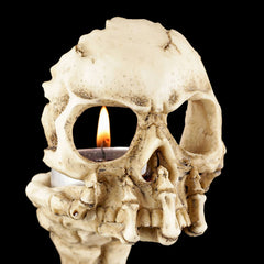 Skull Candle Holder - Halloween Party Decoration