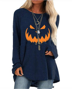 Women's Halloween Long Sleeve T-Shirt - Spooky Season Style