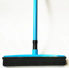Pet Hair Removal Broom Mop – Rubber Bristle Floor Broom for Dog & Cat Hair