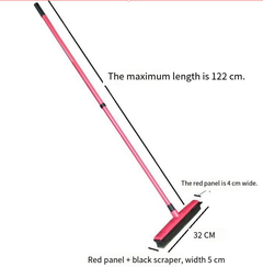 Pet Hair Removal Broom Mop – Rubber Bristle Floor Broom for Dog & Cat Hair
