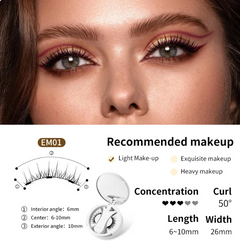 Magnetic Eyelashes Set – Reusable False Lashes with Magnetic Eyeliner, No Glue Needed