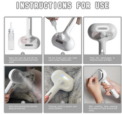 Pet Hair Spray Brush – Self-Cleaning Slicker Brush with Water Mist for Dogs & Cats