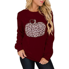 Leopard Pumpkin Print Halloween Shirt - Spooky Season Style