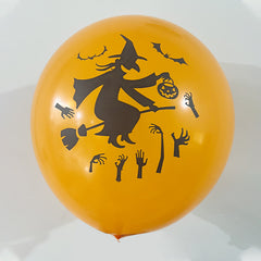 Black Skull Halloween Balloons - Spooky Party Decorations