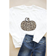 Leopard Pumpkin Print Halloween Shirt - Spooky Season Style