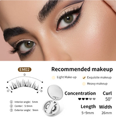 Magnetic Eyelashes Set – Reusable False Lashes with Magnetic Eyeliner, No Glue Needed