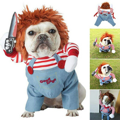 Chucky Dog Costume - Funny Halloween Pet Outfit