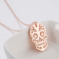 Sugar Skull Necklace - Day of the Dead Jewelry