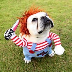 Chucky Dog Costume - Funny Halloween Pet Outfit