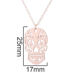 Sugar Skull Necklace - Day of the Dead Jewelry