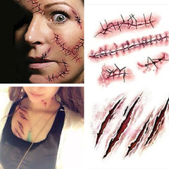 Halloween Scar Sticker Pack - Realistic Costume Makeup