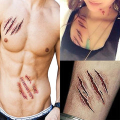 Halloween Scar Sticker Pack - Realistic Costume Makeup