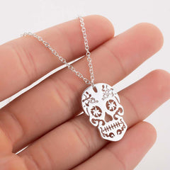 Sugar Skull Necklace - Day of the Dead Jewelry