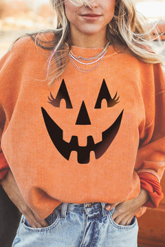 Pumpkin Head Halloween Sweater - Cozy Spooky Season Style