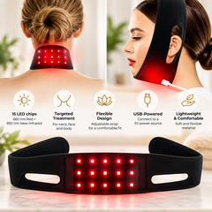 LED Light Therapy Strip for Neck, Face & Body – Red & Near-Infrared Light