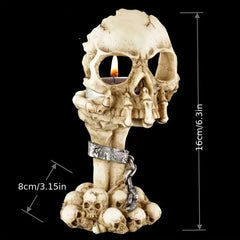 Skull Candle Holder - Halloween Party Decoration