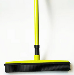 Pet Hair Removal Broom Mop – Rubber Bristle Floor Broom for Dog & Cat Hair