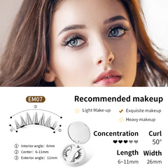 Magnetic Eyelashes Set – Reusable False Lashes with Magnetic Eyeliner, No Glue Needed