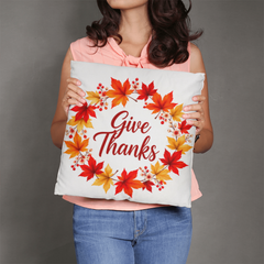 Give Thanks Autumn Classic Pillow