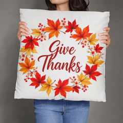 Give Thanks Autumn Classic Pillow