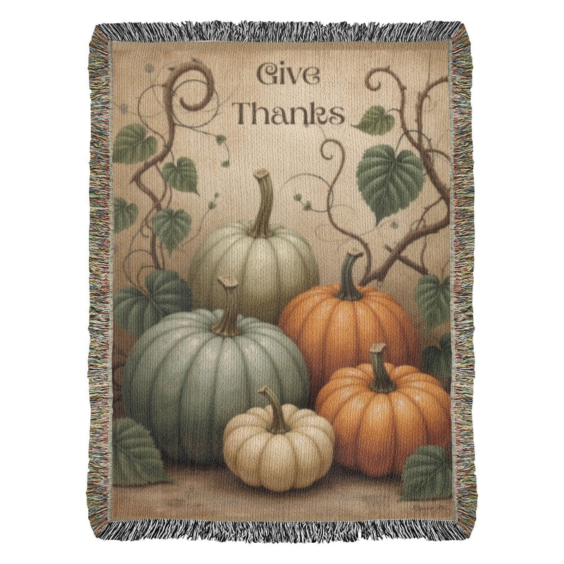 Give Thanks Heirloom Woven Blanket