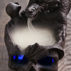 skull incense burner