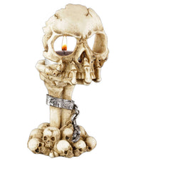 Skull Candle Holder - Halloween Party Decoration