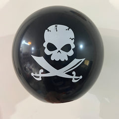 Black Skull Halloween Balloons - Spooky Party Decorations