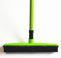 Pet Hair Removal Broom Mop – Rubber Bristle Floor Broom for Dog & Cat Hair