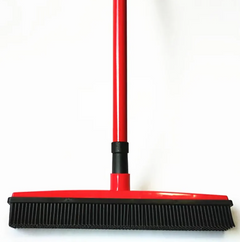 Pet Hair Removal Broom Mop – Rubber Bristle Floor Broom for Dog & Cat Hair