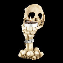 Skull Candle Holder - Halloween Party Decoration