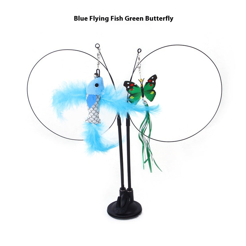 Cat Sucker Teaser Toy – Interactive Suction Cup Wand Toy for Indoor Cats