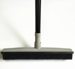 Pet Hair Removal Broom Mop – Rubber Bristle Floor Broom for Dog & Cat Hair