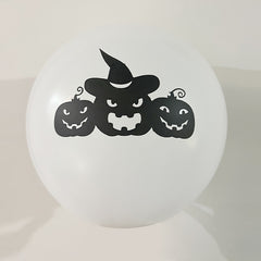 Black Skull Halloween Balloons - Spooky Party Decorations