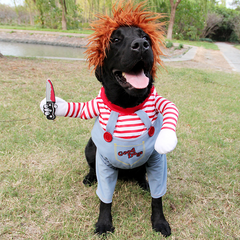 Chucky Dog Costume - Funny Halloween Pet Outfit