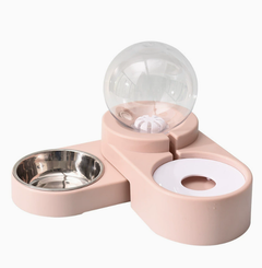 Automatic Pet Dog Cat Feeder with Fountain 1.8L Bowl