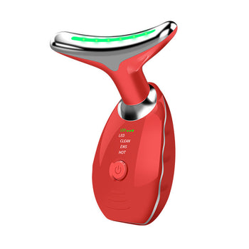 7 Color Wavy Microcurrent Facial Massager - Skin Firming Face & Neck Beauty Device