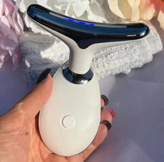 7 Color Wavy Microcurrent Facial Massager - Skin Firming Face & Neck Beauty Device