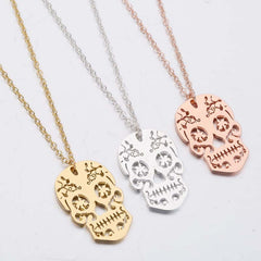 Sugar Skull Necklace - Day of the Dead Jewelry