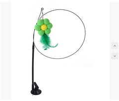 Cat Sucker Teaser Toy – Interactive Suction Cup Wand Toy for Indoor Cats
