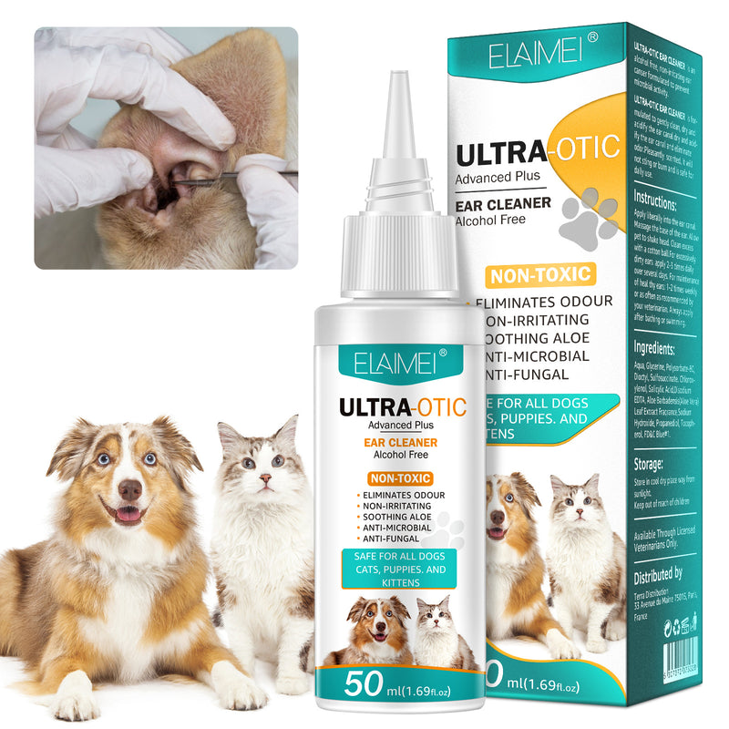 Pet Ear Cleaner 50ml – Gentle Ear Cleaning Solution for Dogs & Cats
