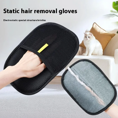 2-in-1 Pet Grooming Gloves – Deshedding & Massage Gloves for Dogs, Cats & Rabbits